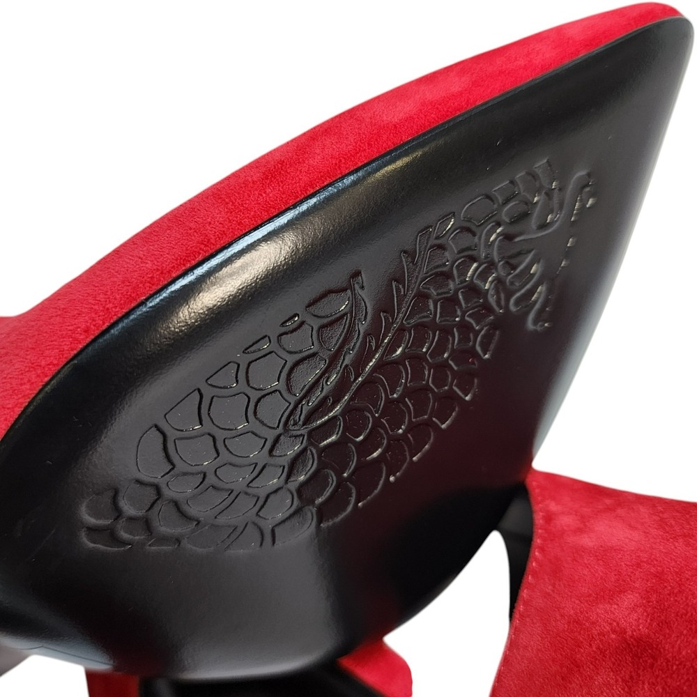 Natori Minh Brocade Red Suede Pointed Toe Mules Size 8.5 – New in Box - Picture 8 of 11